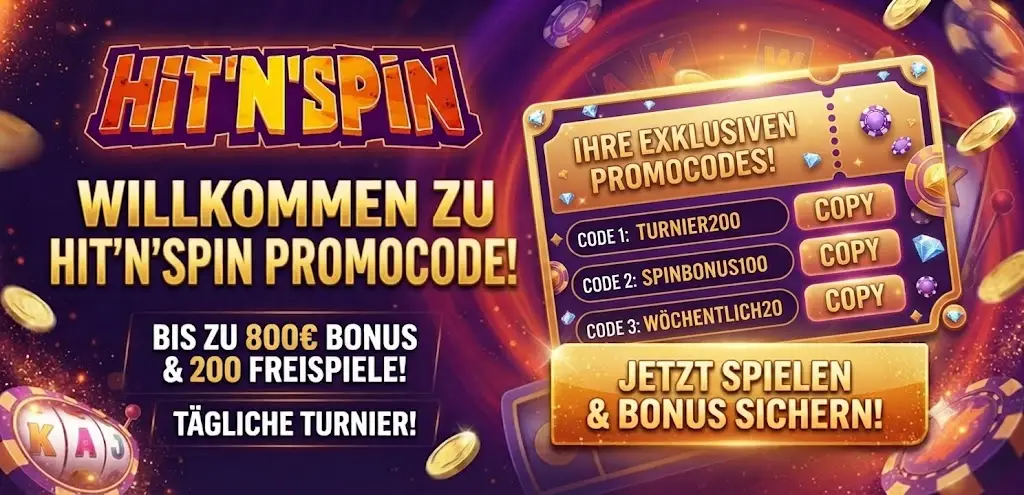 Hitspin Casino Bonuscode Eingabefeld