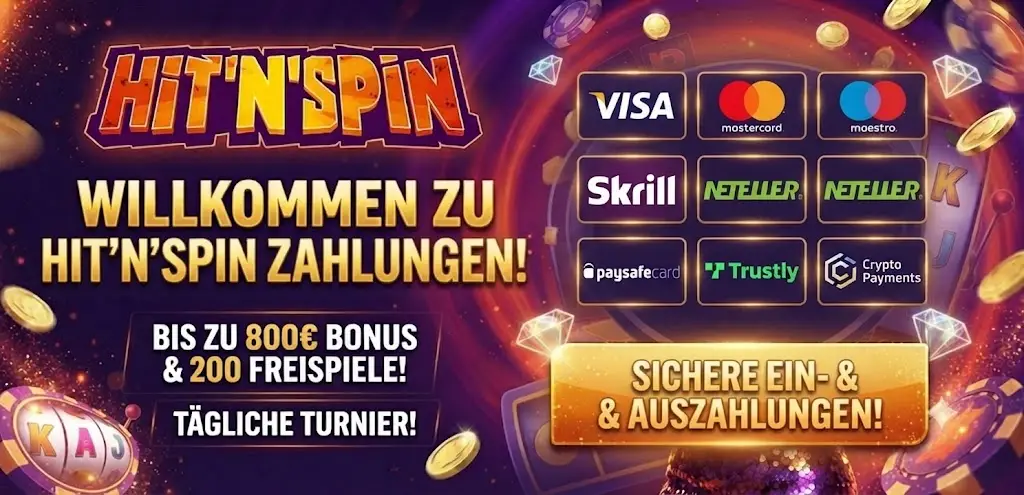 HitnSpin Zahlungsmethoden Übersicht